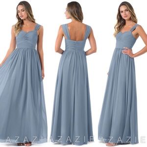 Azazie Zapheira Dress, Dusty Blue